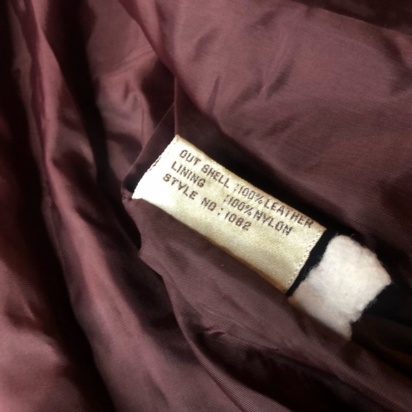 Vintage Berman’s Maroon Leather Moto bomber jacket - Picture 10 of 13